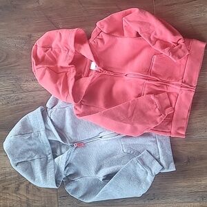 Carter's Full-Zipper Hoodie Jackets, 3T, Set of 2, Grey & Coral, Soft
